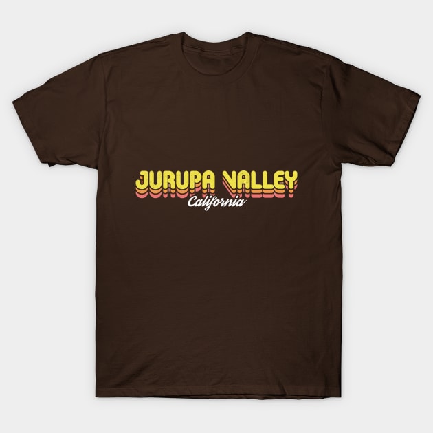 Retro Jurupa Valley California T-Shirt by rojakdesigns